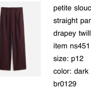 Madewell Dark Brown Wide Leg Pants